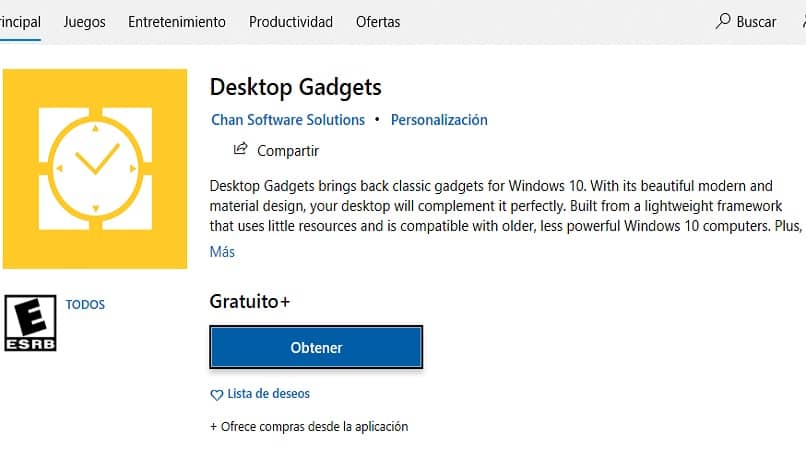 aplicación para un conjunto de dispositivos Windows 10