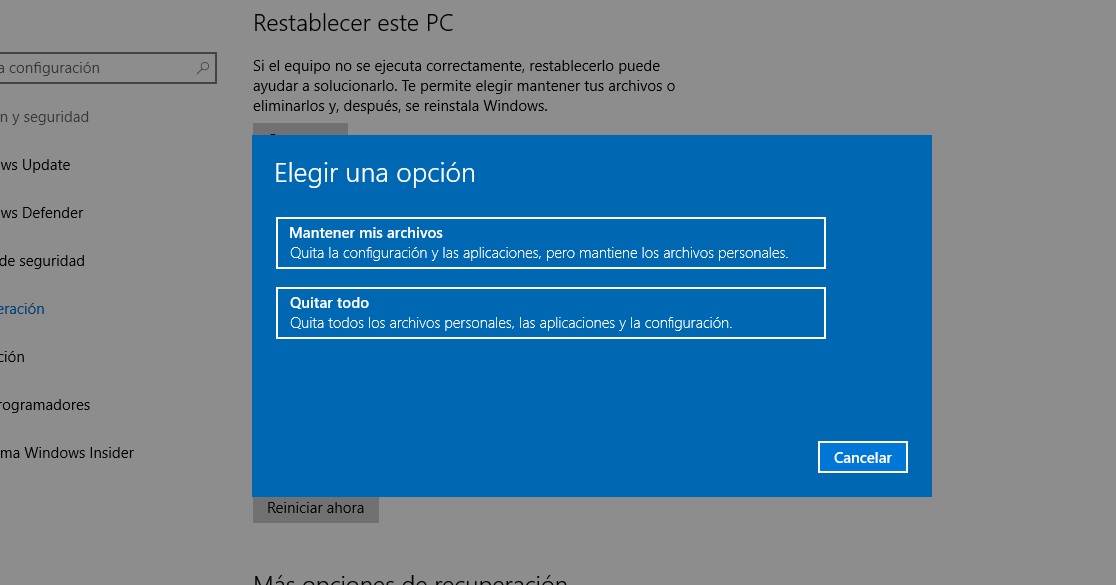 3 recuperacion windows 10