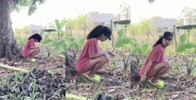 Yeraldincom orinando en el campo