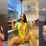 Caeli chupando un pepino YouTuber