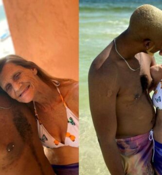 Cheryl Mcgregor anciana con joven de 21 años