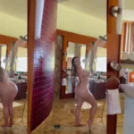 Demi Rose tomando una ducha