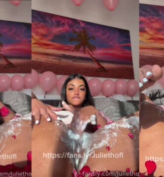 Julieth Diaz masturbandose despues de su cumpleaños