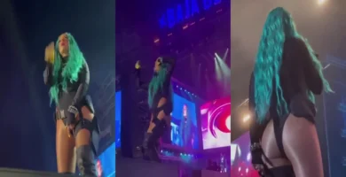Karol g mostrando el culo en la tarima