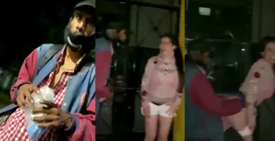 Kendall puta colombiana follando con vagabundo en la calle