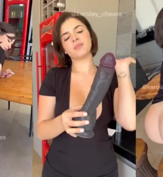 Kerolay Chaves no aguanta el dildo negro