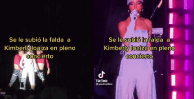 Kimberly loaiza se le subio la falda