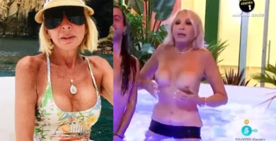 Laura Bozzo enseñando las tetas