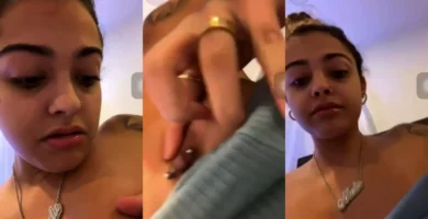 Malu Trevejo mostrando el piercing