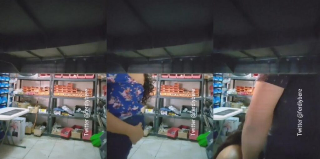 Mami caliente se la chupa a sus clientes en una ferretería