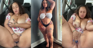 XBadx Dolly gordita masturbandose en el carro
