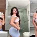 Yajana Cano haciendo un poco de ejercicio
